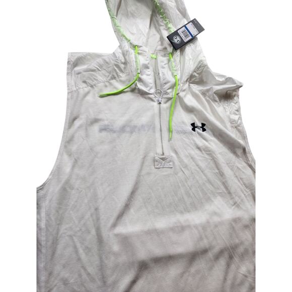 Under Armour XL Sleeveless Windbreaker Hoodie Activewear Gym Athleisure 1351063 - Picture 13 of 16